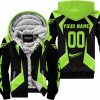 LIMITED EDITION - CUSTOM NAME FLY RACING - GREEN 1 - FLEECE ZIP HOODIE
