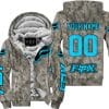 LIMITED EDITION PRODUCTS - US ARMY V2 - FOX RACING - CUSTOM NAME - SKY BLUE - FLEECE ZIP HOODIE